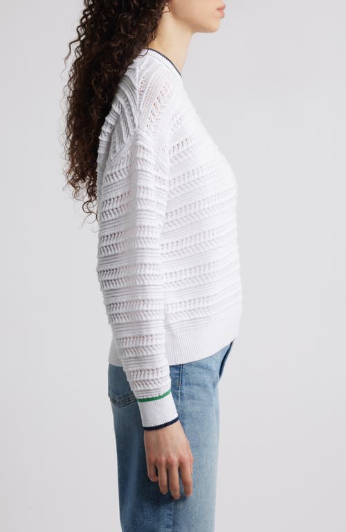 525 525 MARY OPEN STITCH CREWNECK SWEATER