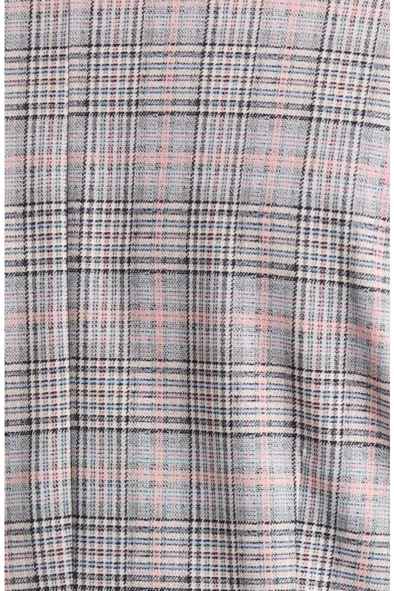 Plaid Peplum Zip Jacket, Alternate, color, GRY/ BLUSH PLAID