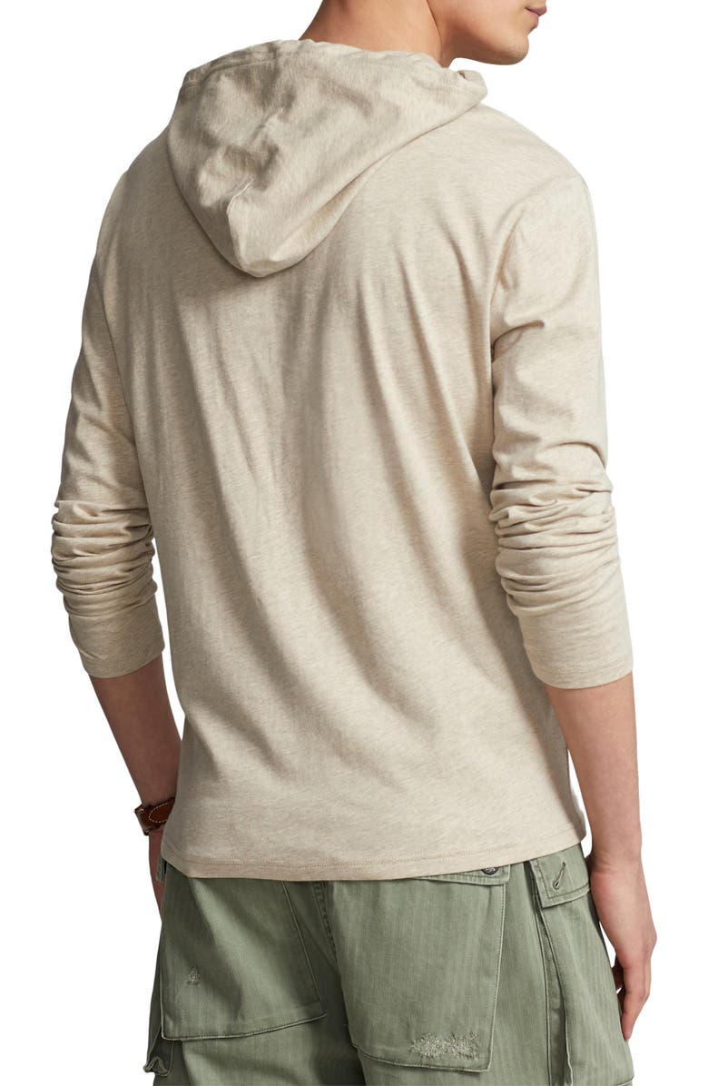 Polo Ralph Lauren Jersey Long Sleeve Hooded T-Shirt, Alternate, color, 