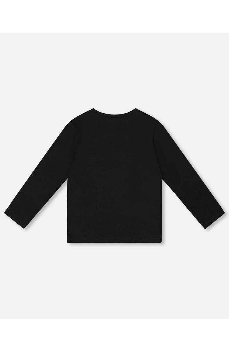 Deux par Deux Organic Cotton T-Shirt with Dalmatian, Alternate, color, Black