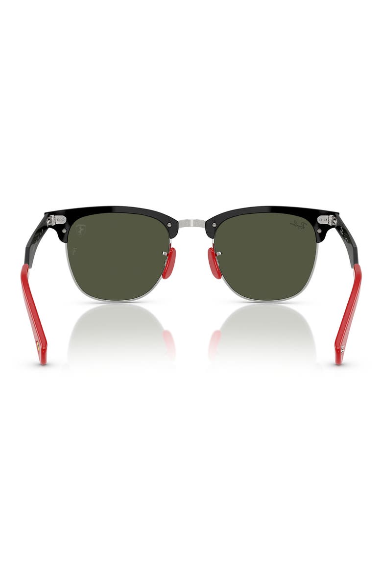 x Scuderia Ferrari Clubmaster 51mm Square Sunglasses, Alternate, color, GREEN