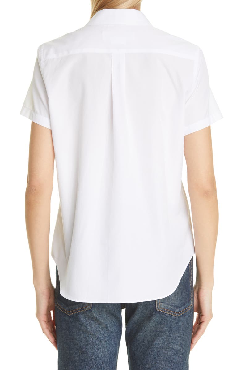 Comme des Garçons Girl Short Sleeve Cotton Shirt, Alternate, color, 