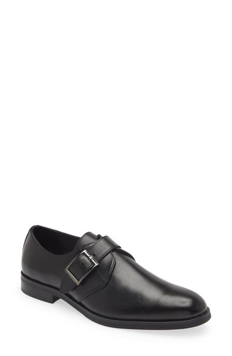 Shops mens monk shoes black