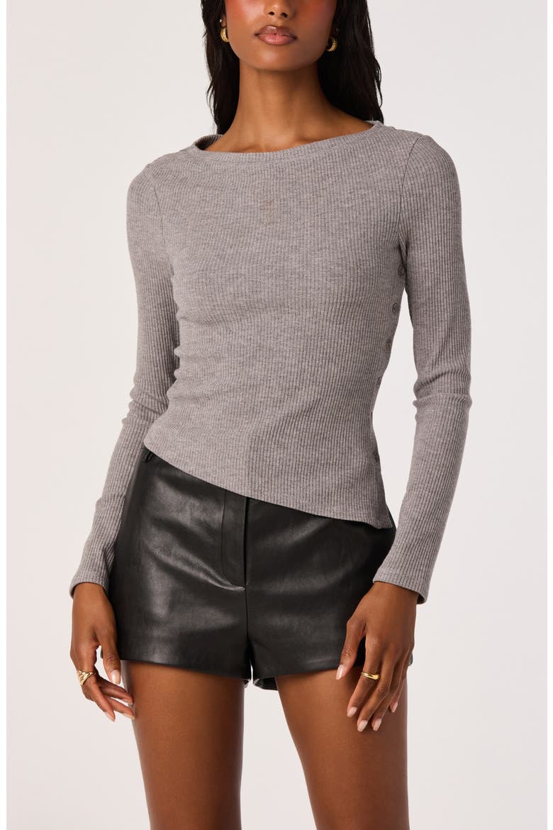 Jaylene Ribbed Sweater, Main, color, GREY