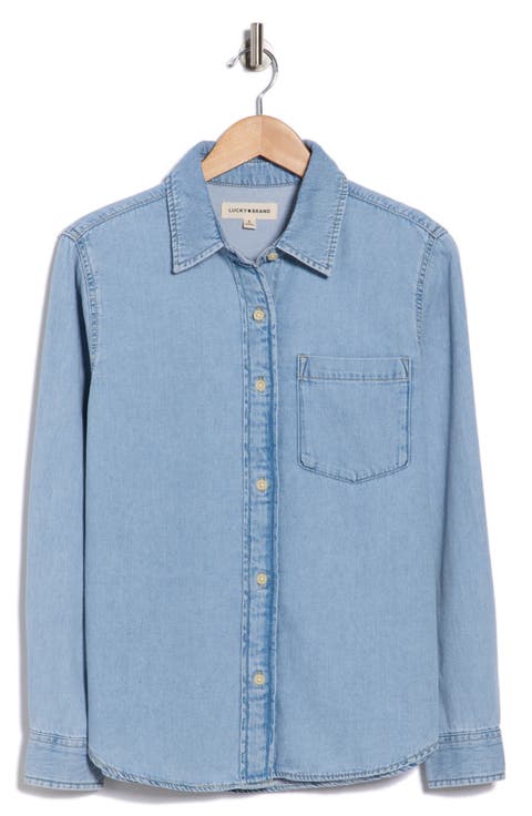 Denim Button-Up Shirt