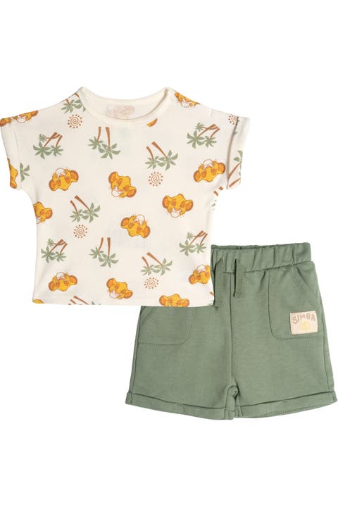 Lion King Simba French Terry 2-Piece T-Shirt and Shorts Set