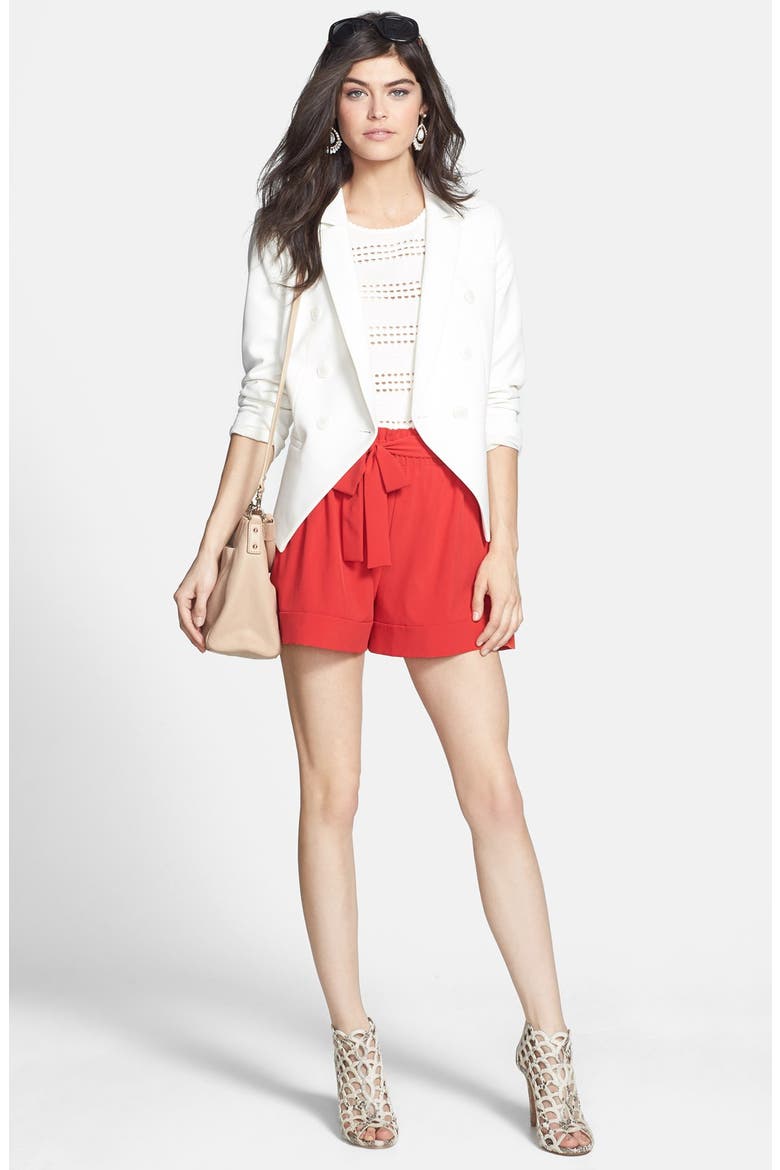 Angular Hem Double Breasted Jacket, Alternate, color, CREAM CLOUD