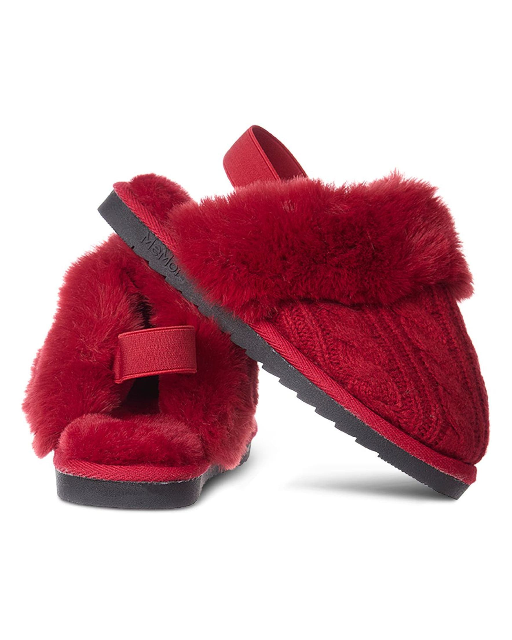 Kids' Cable-Knit Slide Slippers, Alternate, color, Red