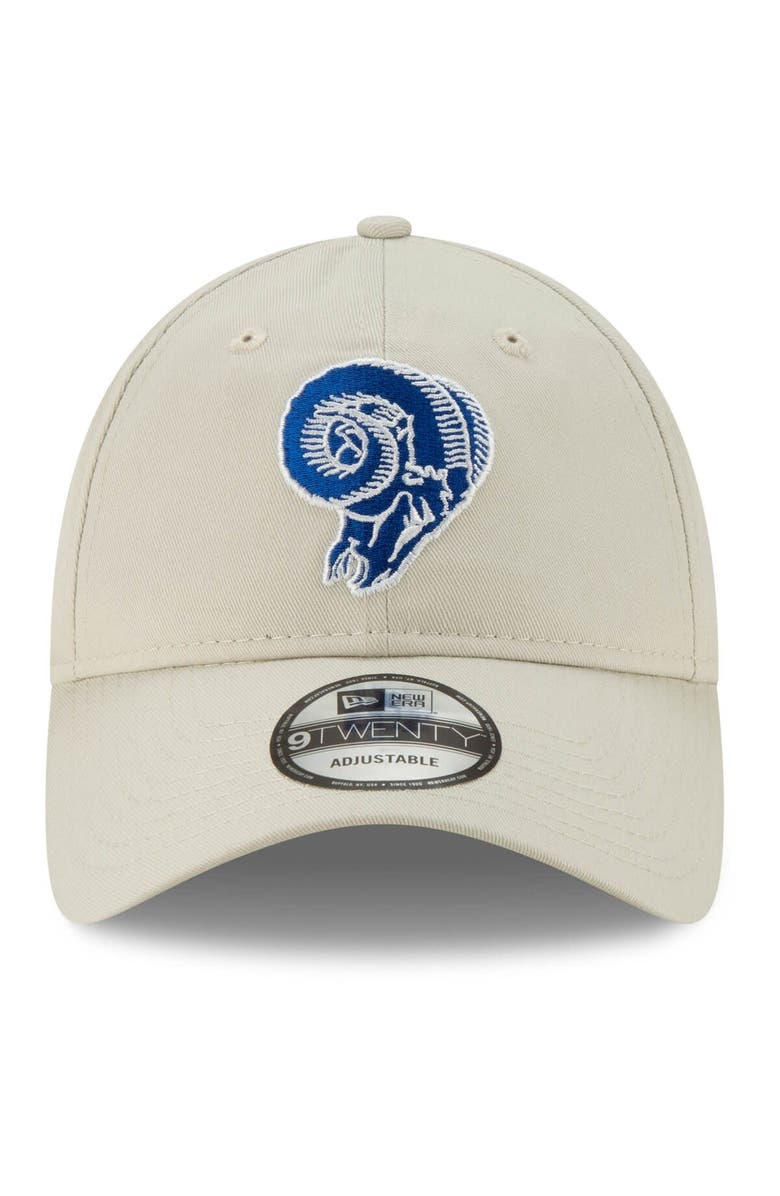 New Era Men's New Era Khaki Los Angeles Rams Skull Playmaker 9TWENTY Adjustable Hat, Alternate, color,