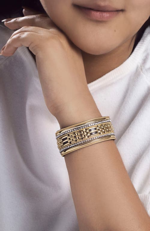 Saachi Weave Link Crystal Bracelet In Blue