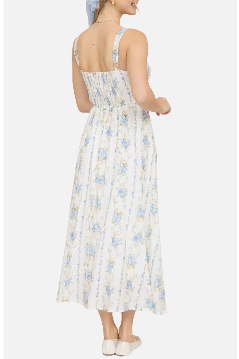 Floral Print Sleeveless Maxi Dress, Alternate, color, BLUE MULTI