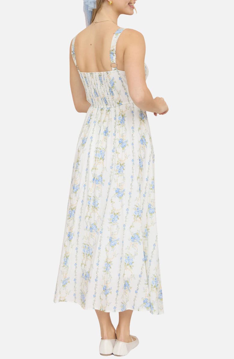 Blu Pepper Floral Print Sleeveless Maxi Dress, Alternate, color, Blue Multi