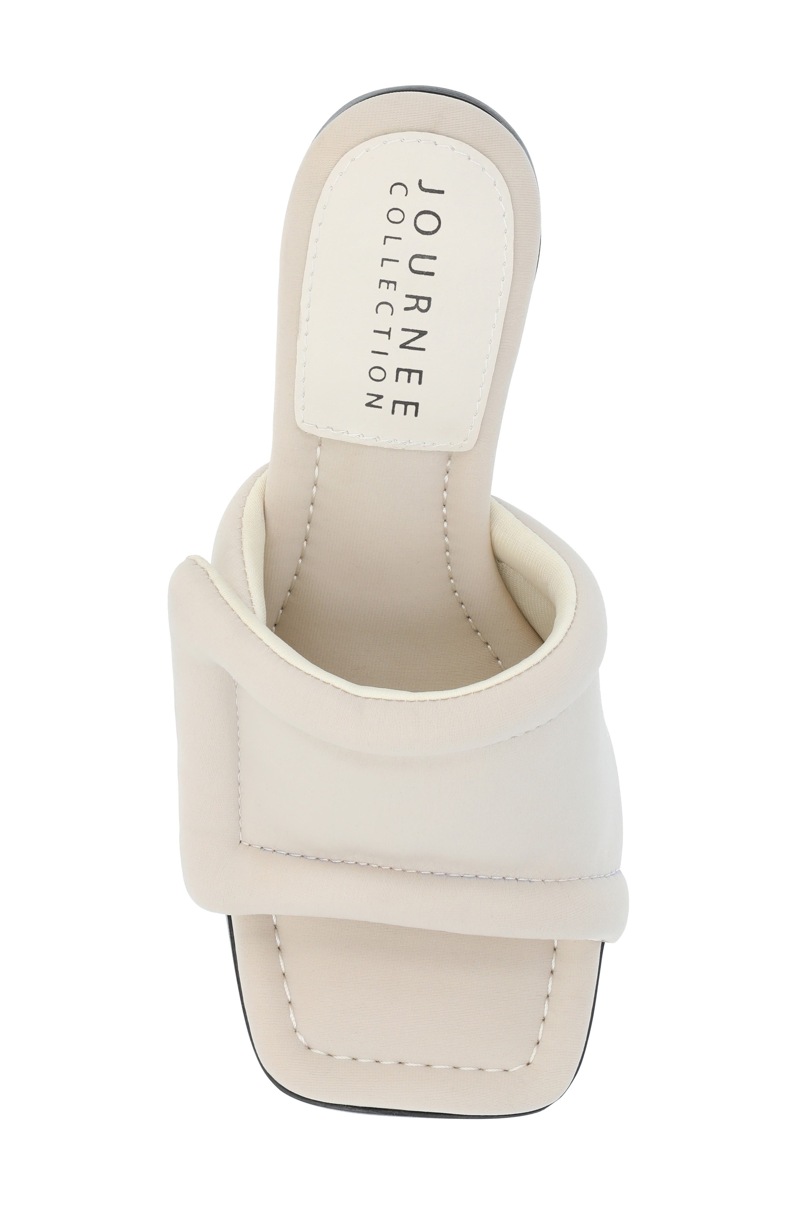 Journee Collection Addriel Slide Sandal, Alternate, color, Bone