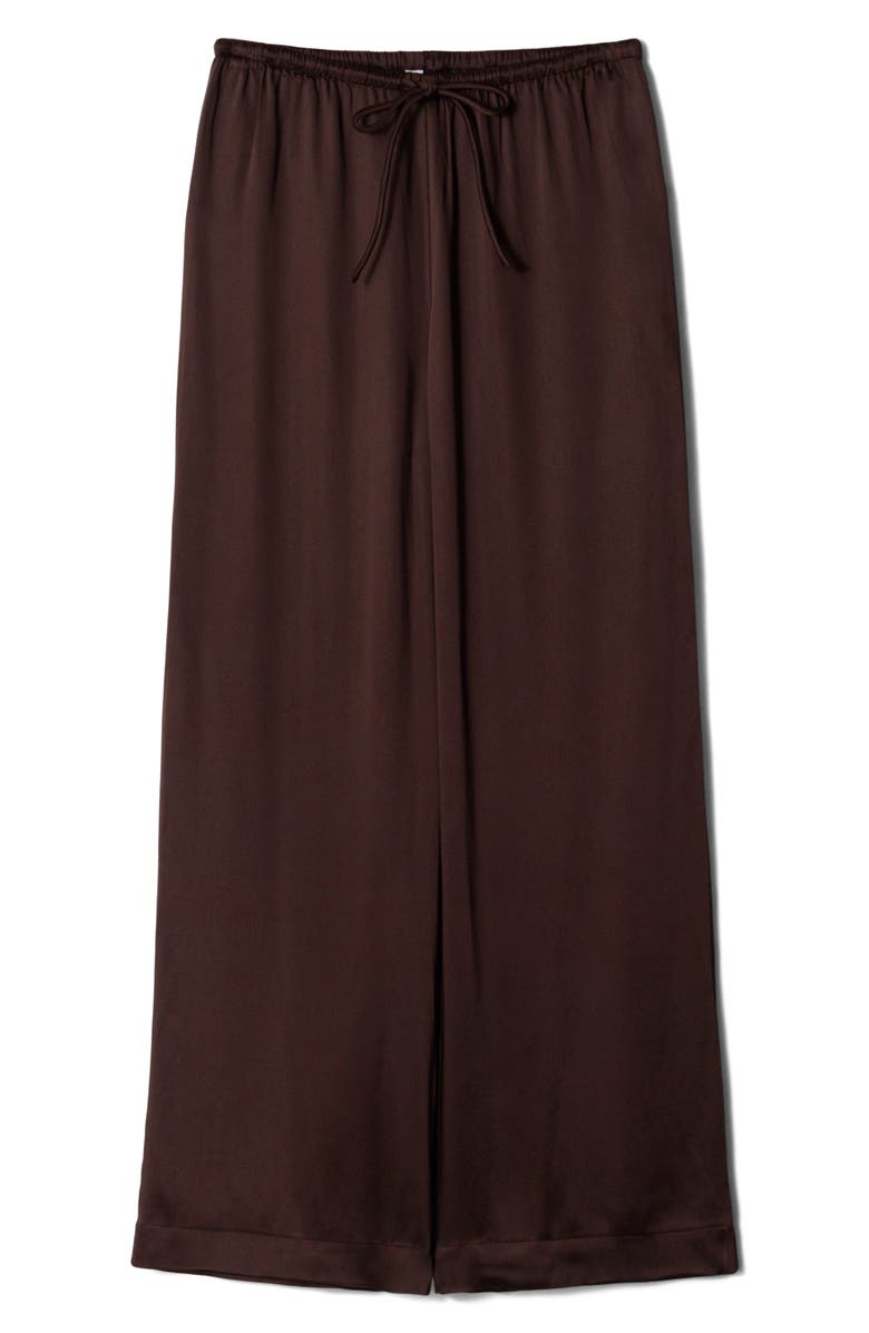 & Other Stories Didi Drawstring Wide Leg Pants, Alternate, color, Brown Dark