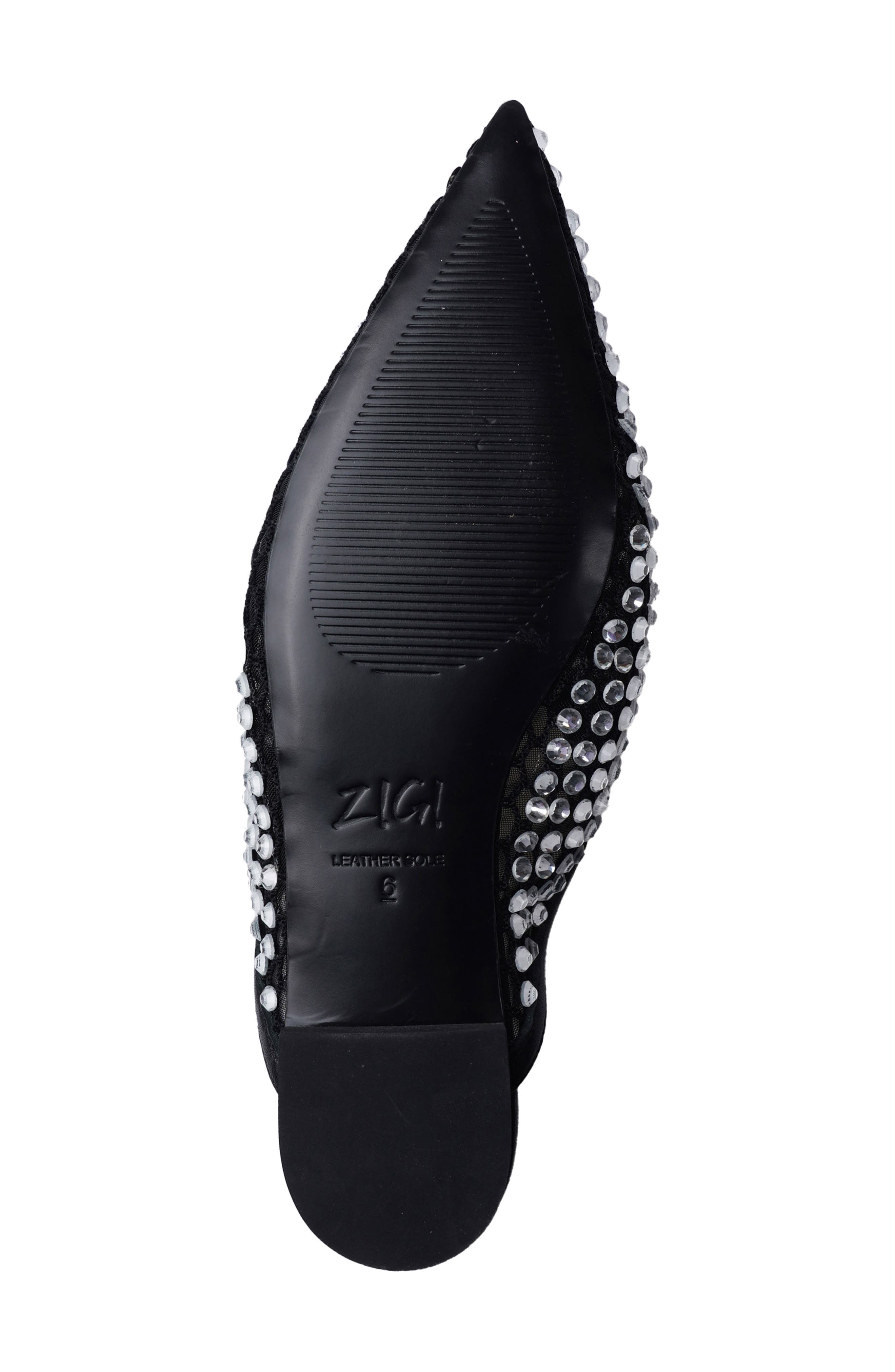 ZIGI Lilla Crystal Embellished Pointed Toe Mule, Alternate, color, Black Multi