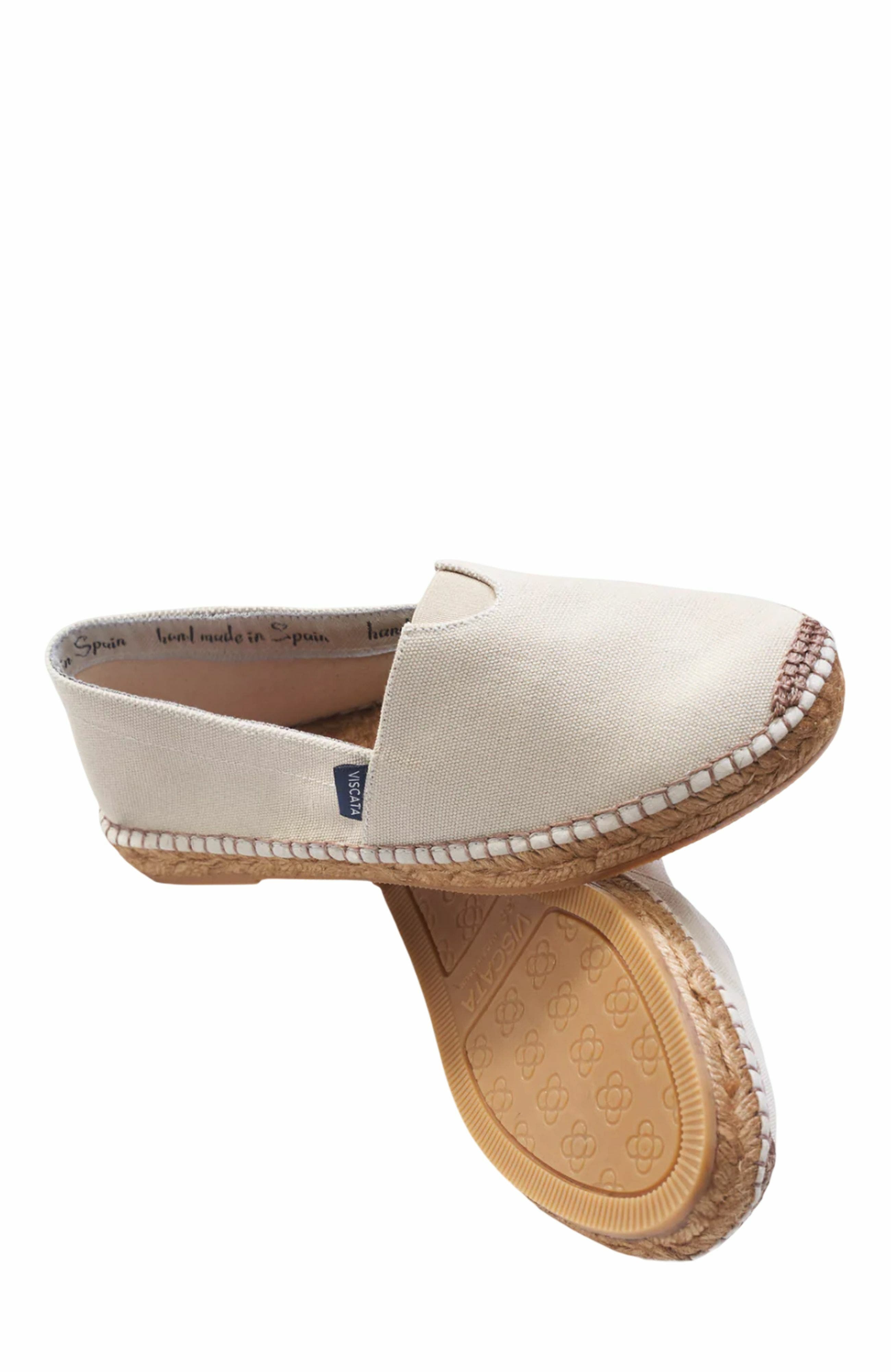 Barceloneta Canvas Espadrille Flats, Alternate, color, Beige