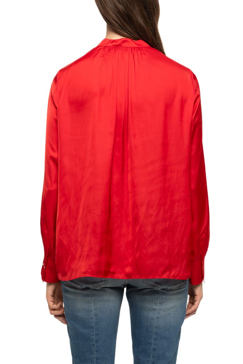 Tink Satin Blouse, Alternate, color, LOVE