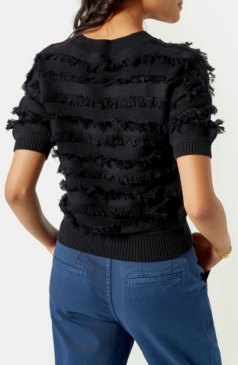Joie Anni Fringe Short Sleeve Top, Alternate, color,