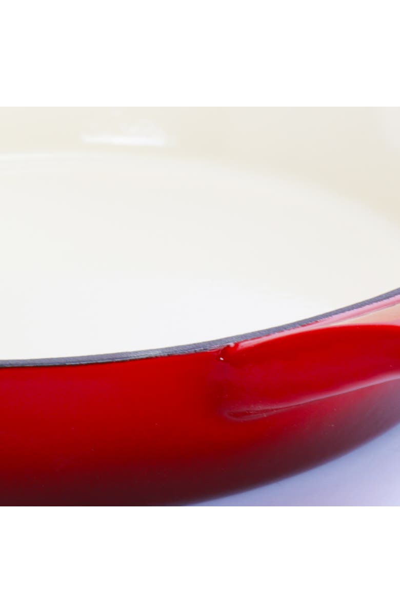 Crock-pot 10 in. Round Enameled Cast Iron Skillet, Alternate, color, Red