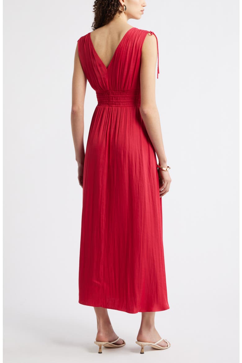 Smocked Waist Sleeveless Maxi Dress, Alternate, color, RED JAZZY