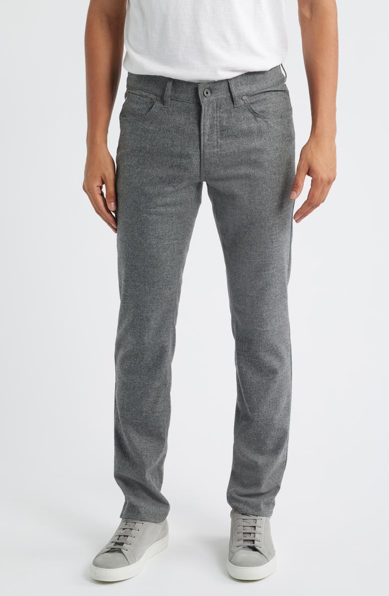 Brax Chuck Modern Fit Ceramica Flannel Five-Pocket Pants, Main, color, Graphite