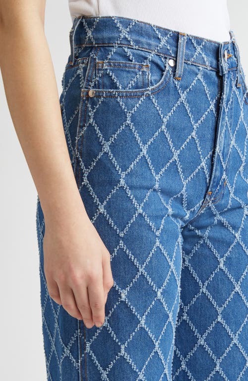 Shop Veronica Beard Taylor High Waist Wide Leg Jeans In Blue Diamond