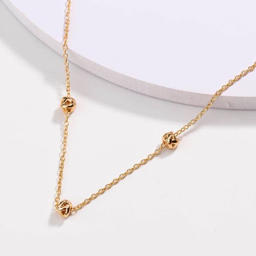 Hollywood Sensation Gold Love Knot Necklace In Gold