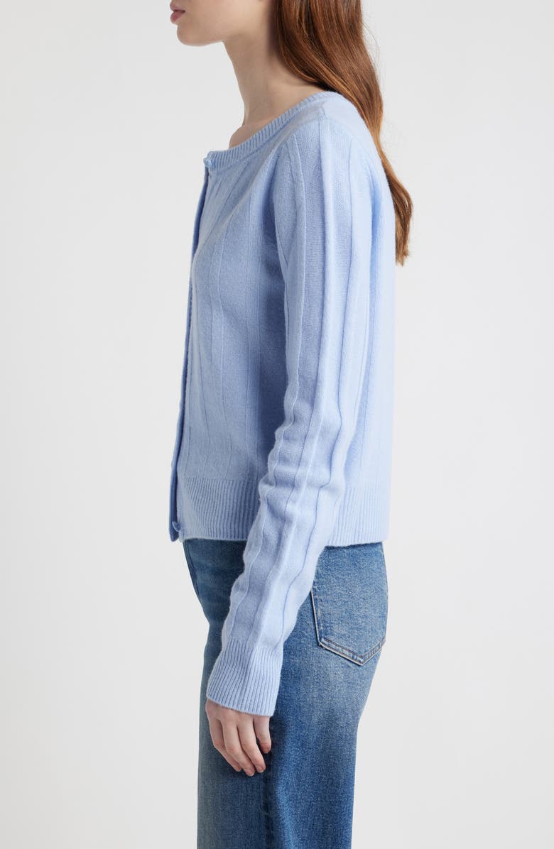 Reformation Hannah Merino Wool Cardigan, Alternate, color, Ice Water