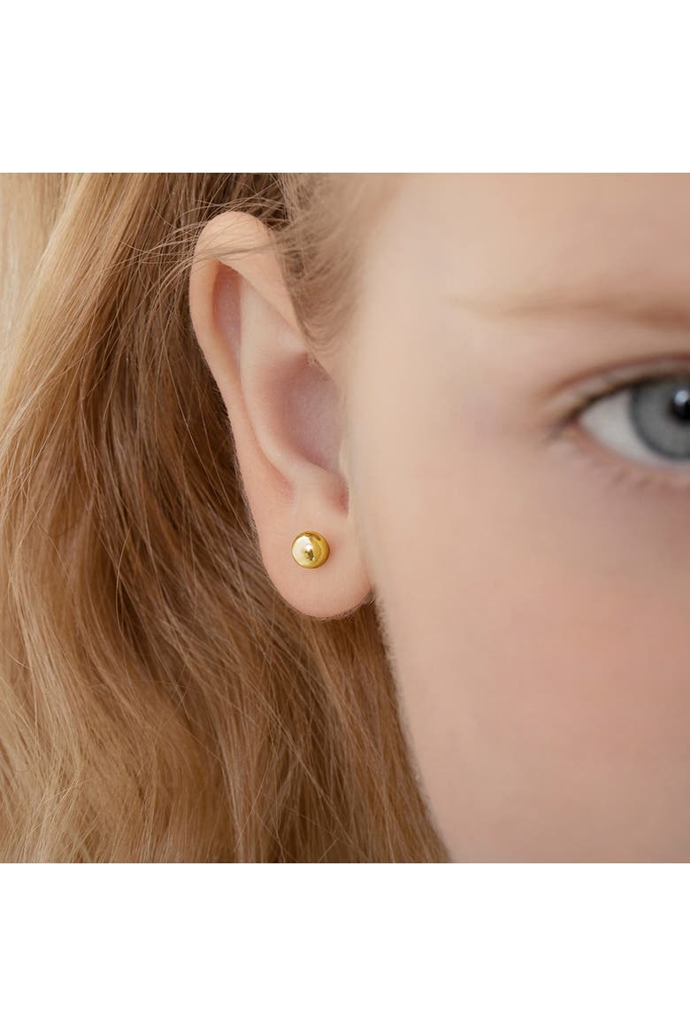 Polished Ball Earrings, Alternate, color, Gold