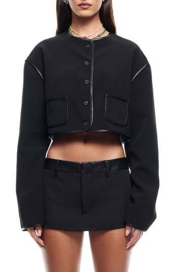 Lioness Twilight Crop Jacket In Black