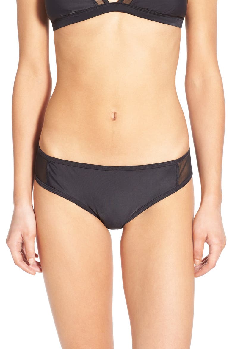 Mesh Bikini Bottoms, Main, color, BLACK
