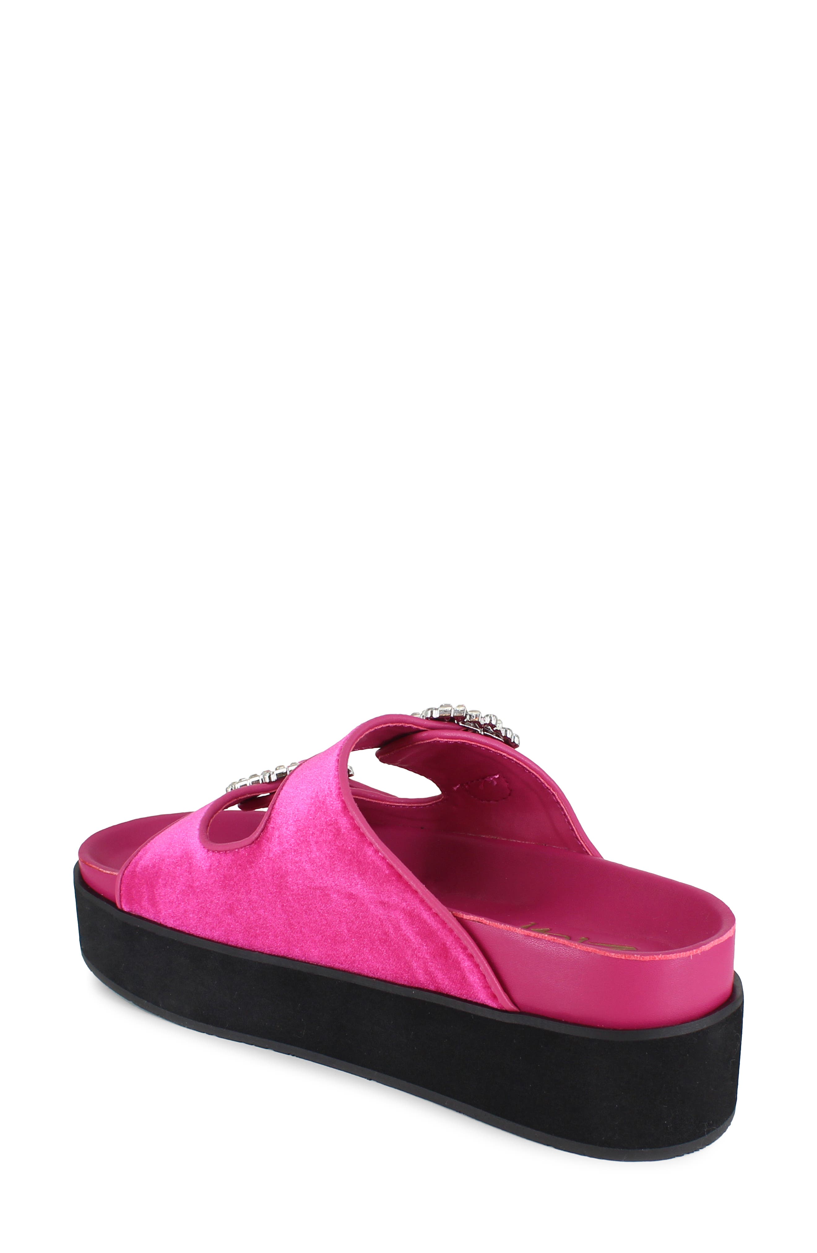 Rosalinda Platform Slide Sandal, Alternate, color, FUCHSIA