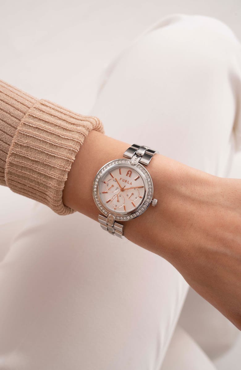 Furla Logo Links Bracelet Watch, 36.5mm, Alternate, color,