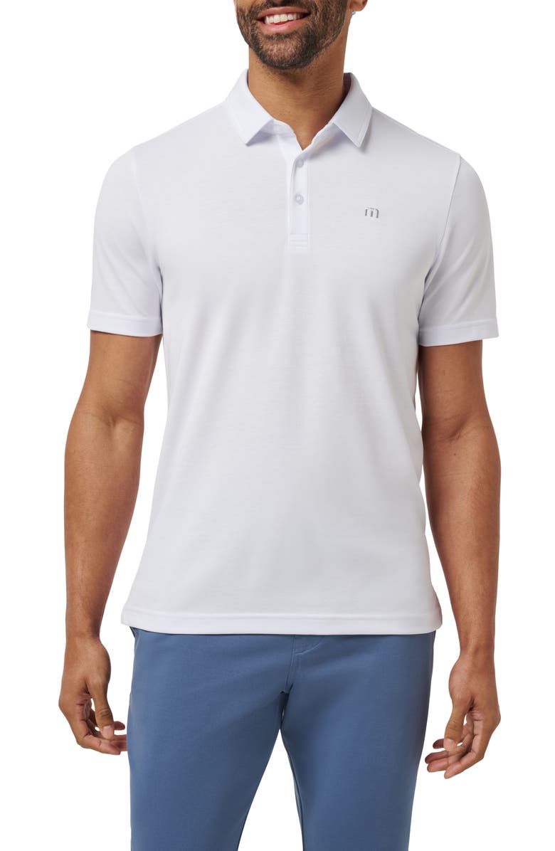 TravisMathew Warm Skies Polo, Main, color, White