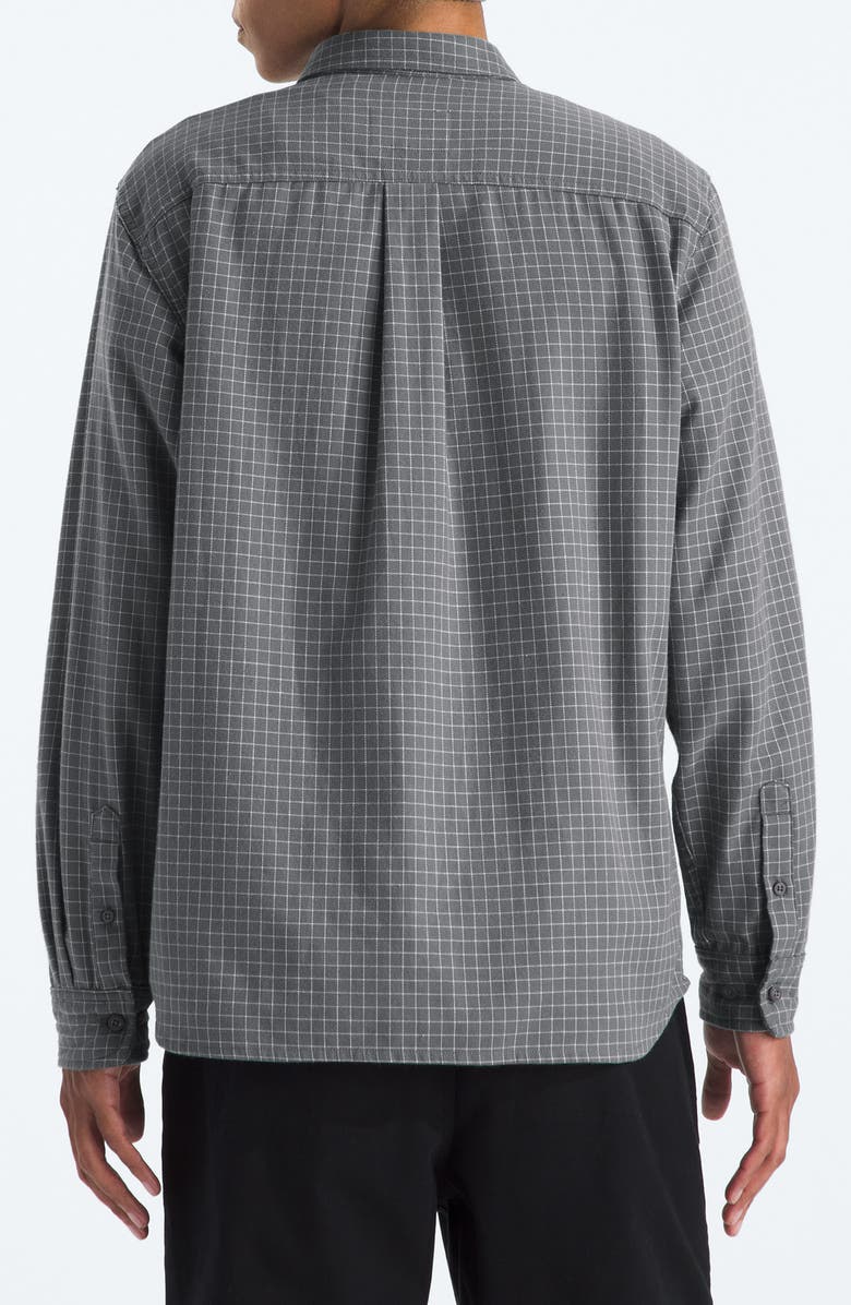 The North Face Arroyo Plaid Cotton Flannel Button-Up Shirt, Alternate, color, Smoked Pearl Grid Plaid
