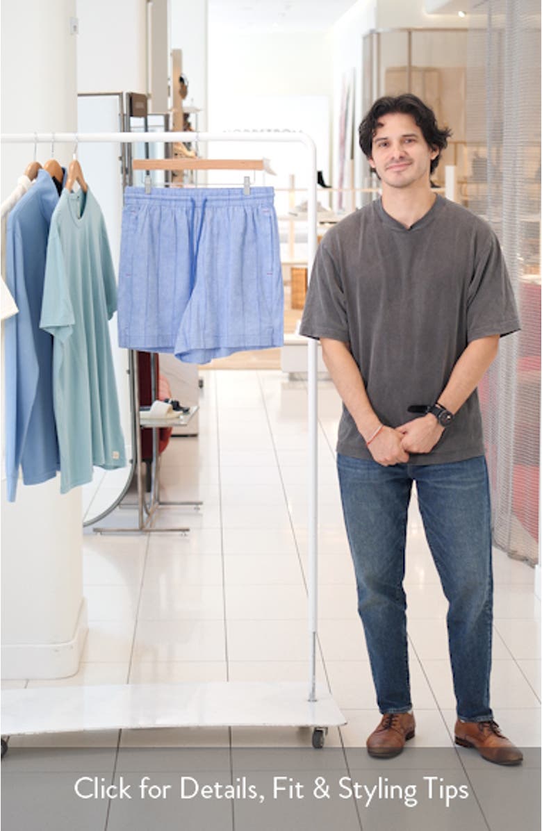 Slub Linen & Cotton Pajama Shorts, sales video thumbnail