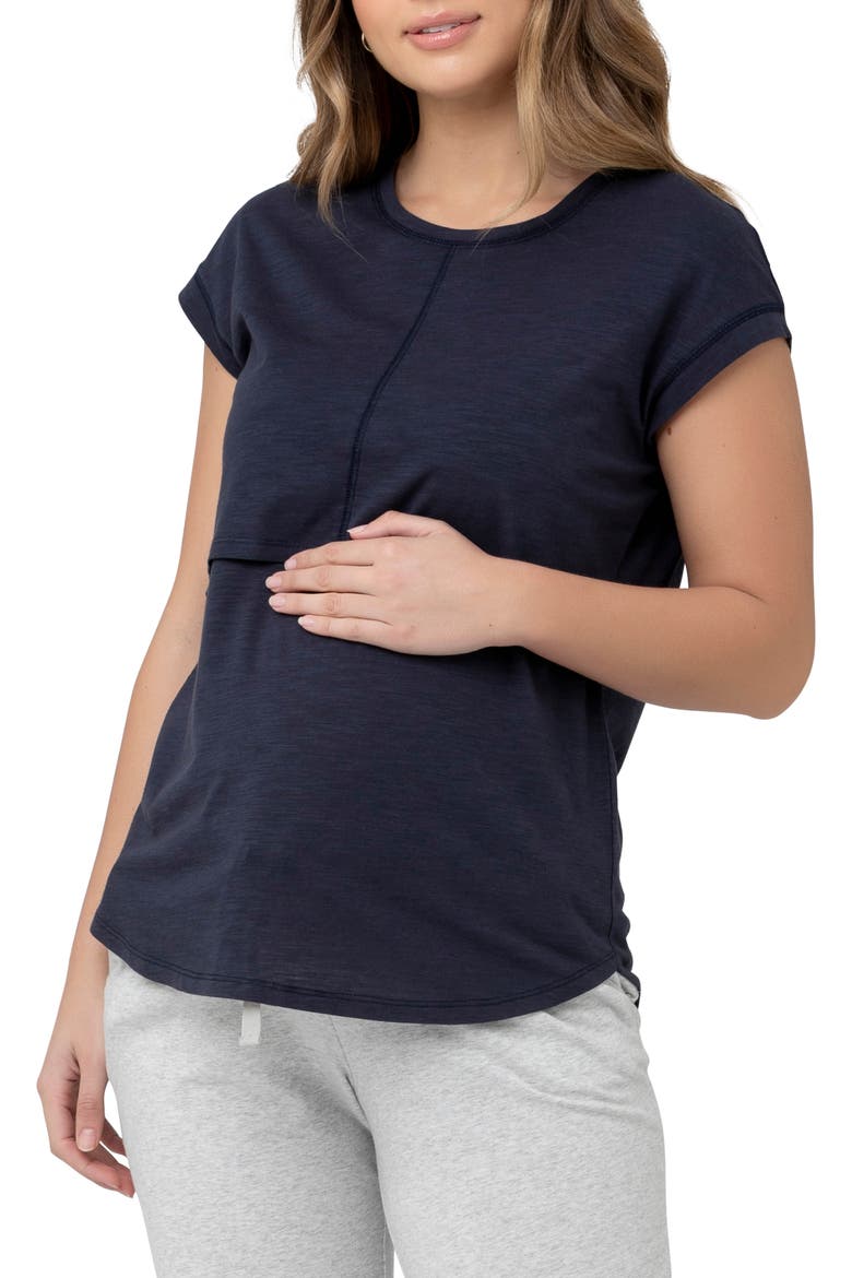 Richie Nursing Shirt, Main, color, INDIGO