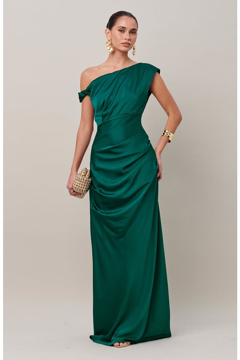 Justina Maxi Dress, Alternate, color, Emerald