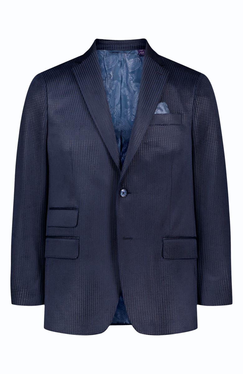 Robert Graham Colden Navy Velvet Houndstooth Sport Coat, Alternate, color, Navy
