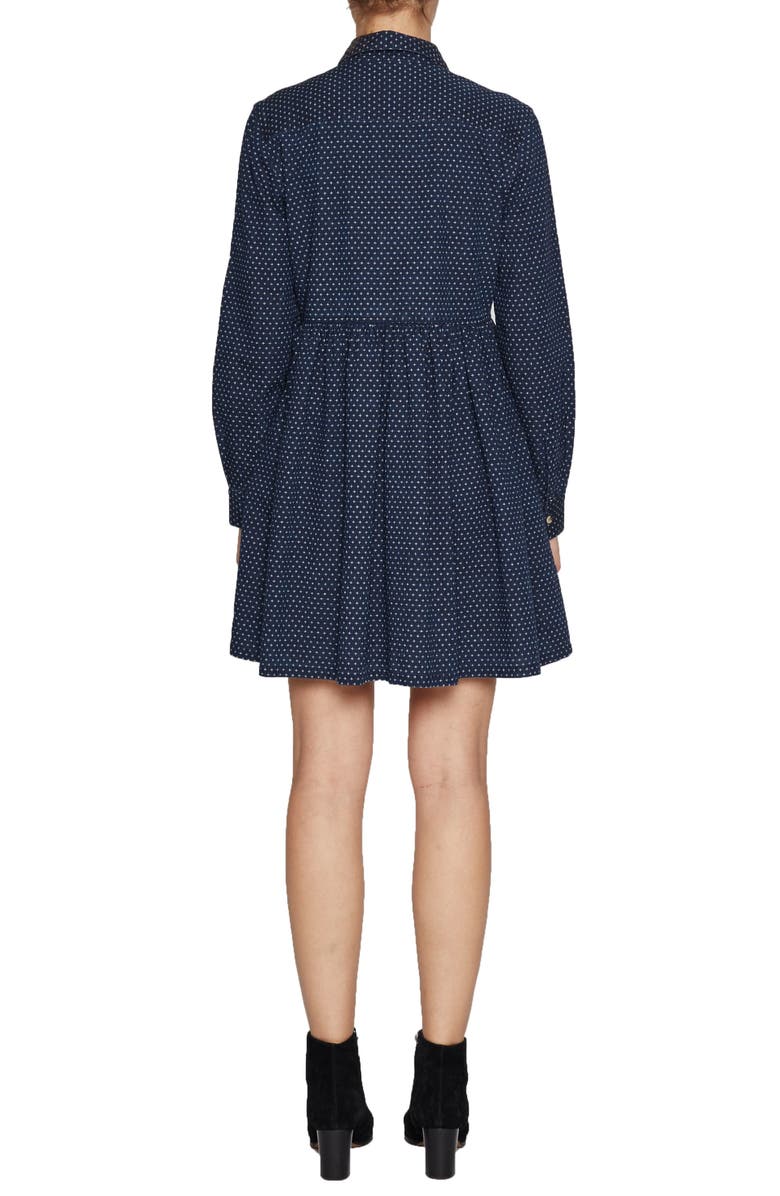 French Connection Indigo Cross Denim Shirtdress, Alternate, color,