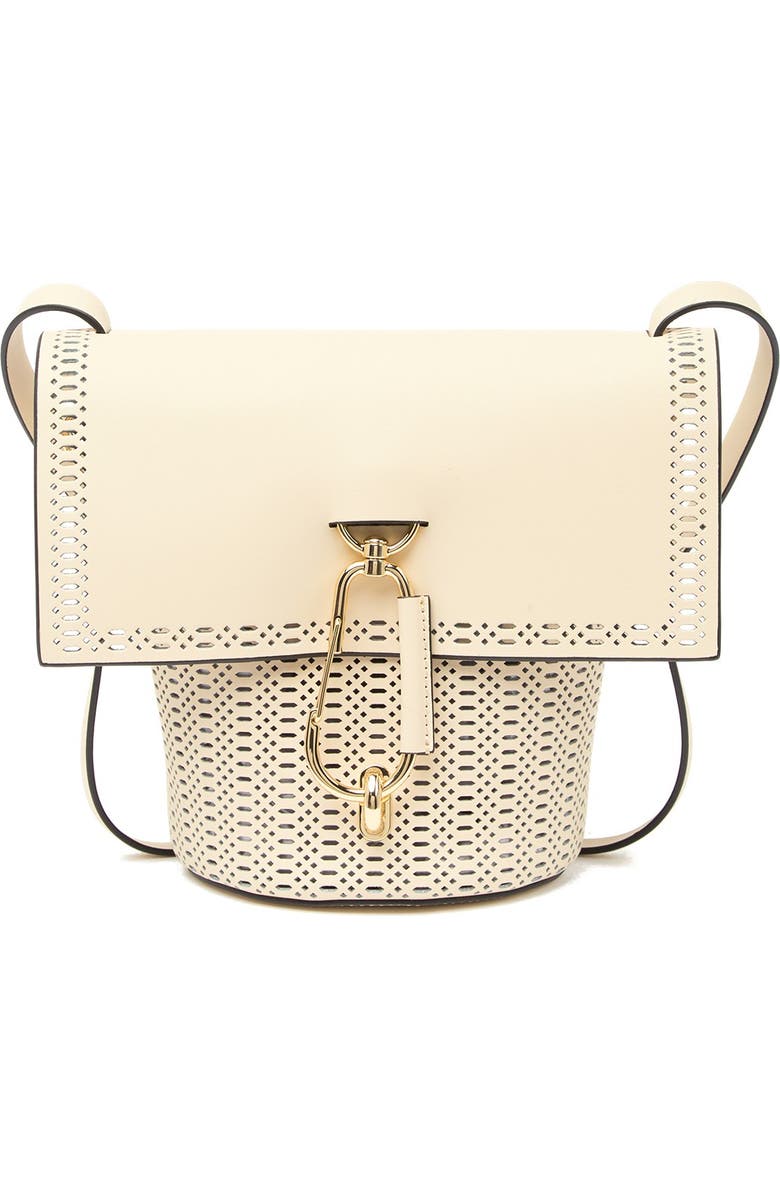 ZAC Zac Posen Belay Perforated Calfskin Leather Crossbody Bag, Main, color,