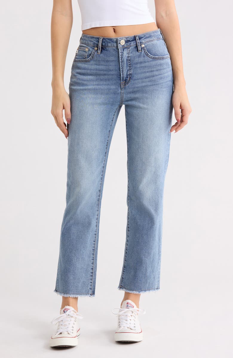 Seven7 High Waist Ankle Straight Leg Jeans, Main, color, Desert Dust
