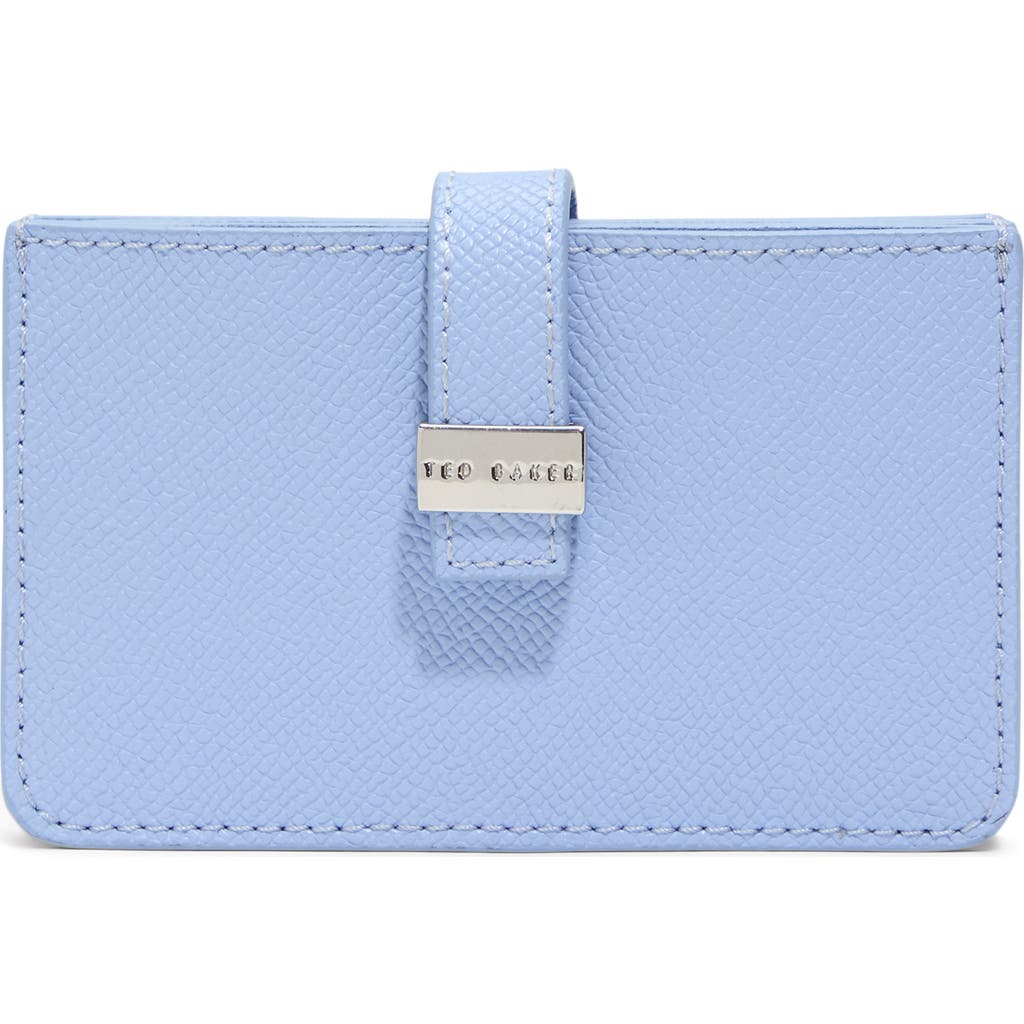 Ted Baker Riann Leather Card Case In Light Blue