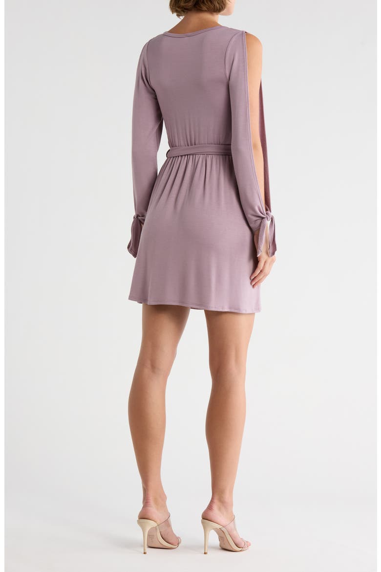 Long Sleeve Wrap Dress, Alternate, color, LAVENDER