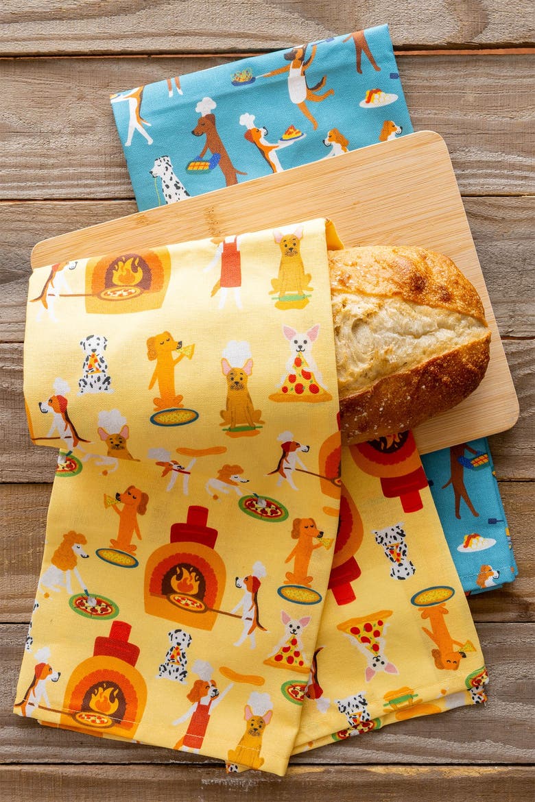 Dog Kitchen Towels - Pasta Pups & Pizza Pawty, Alternate, color, Pasta Pups and Pizza Pawty