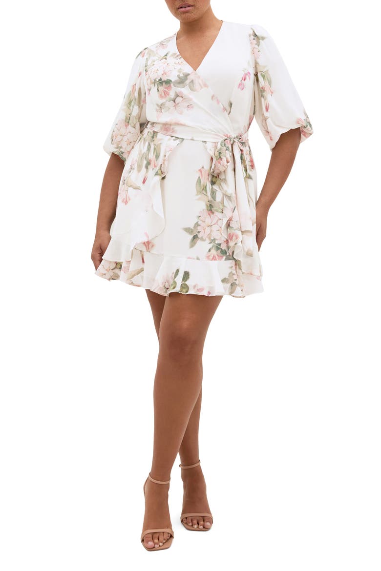 Koko Floral Minidress, Main, color, DELICATE FL