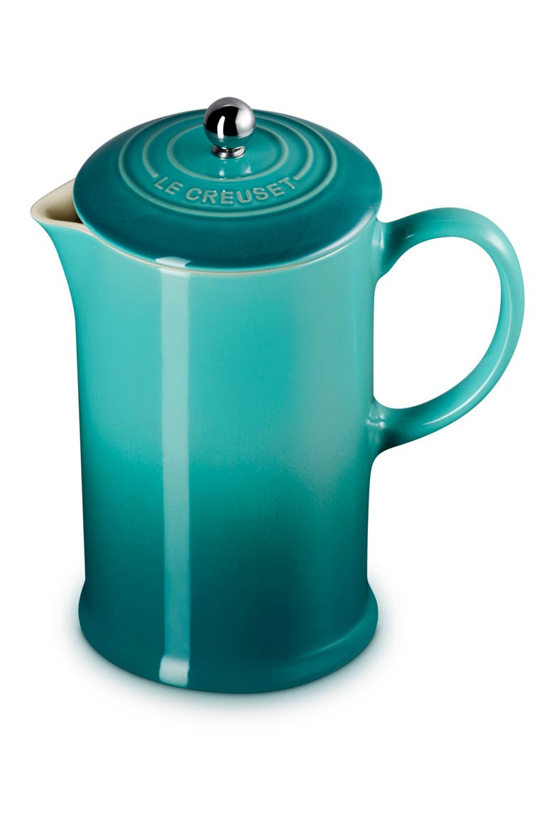Stoneware French Press, Alternate, color, BLEU RIVIERA