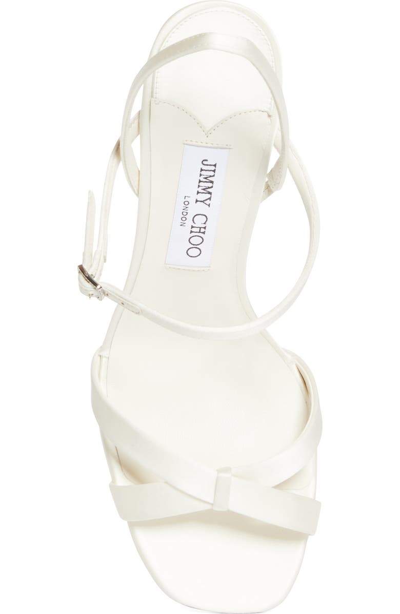 Jimmy Choo Elsy Crystal Buckle Sandal, Alternate, color, Ivory