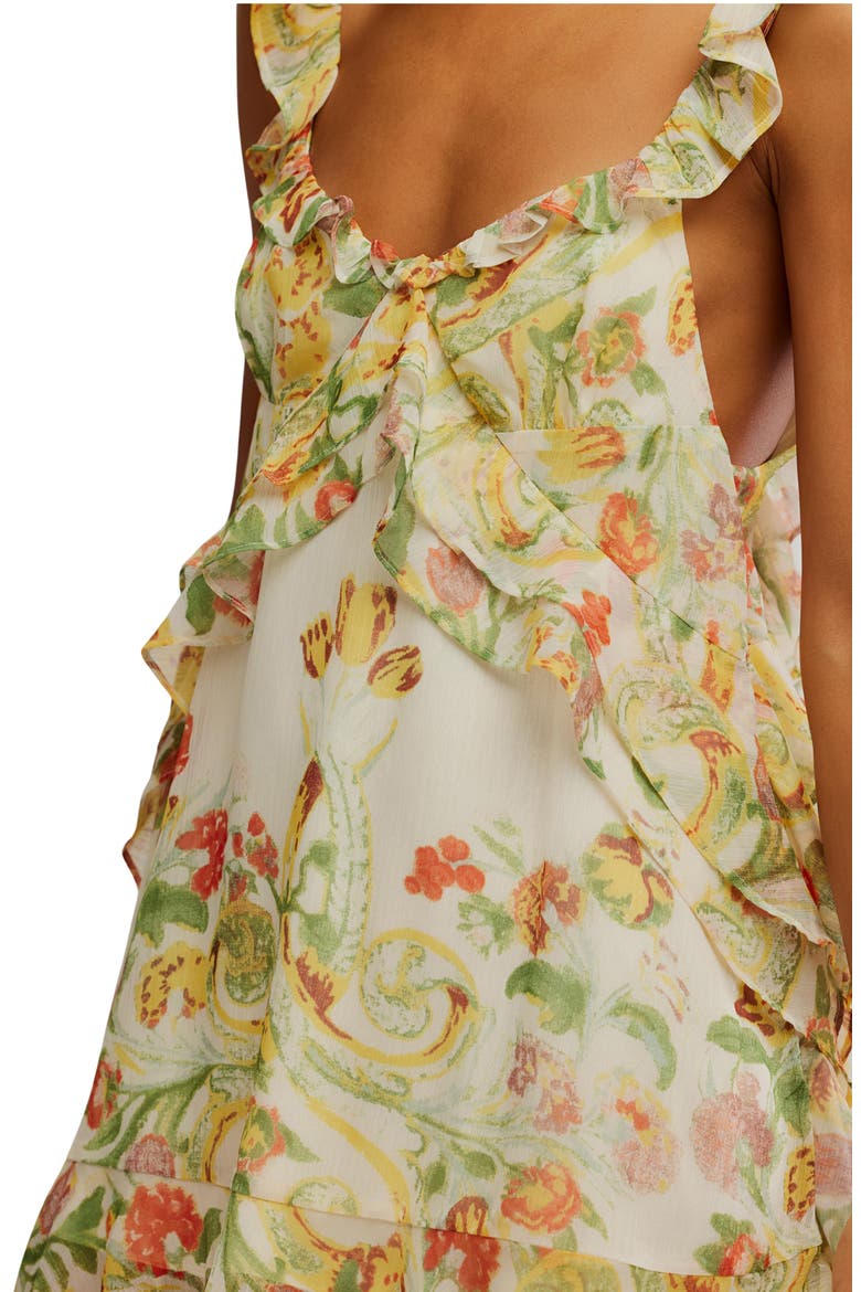 Bali Flora Minidress, Alternate, color, TEA COMBO