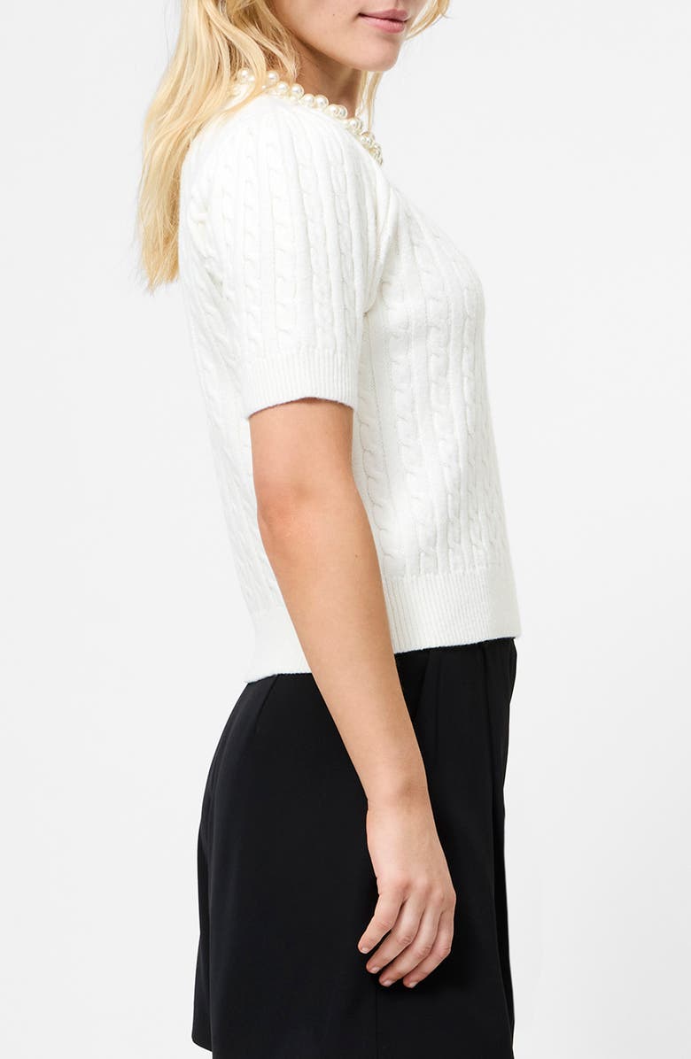 French Connection Embellished Short Sleeve Sweater, Alternate, color, 